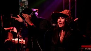 Khu.éex’ vocalist Sondra Segundo onstage during a performance at High Dive in Seattle.