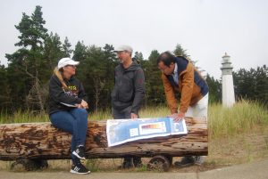 WSG Coastal Hazards Specialist Carrie Garrison-Laney, UW’s Urban Design and Planning Professor Daniel Abramson, and Ph.D. candidate Ziyang Liu.