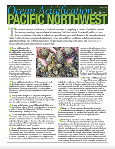 Ocean Acidification in the Pacific Northwest
