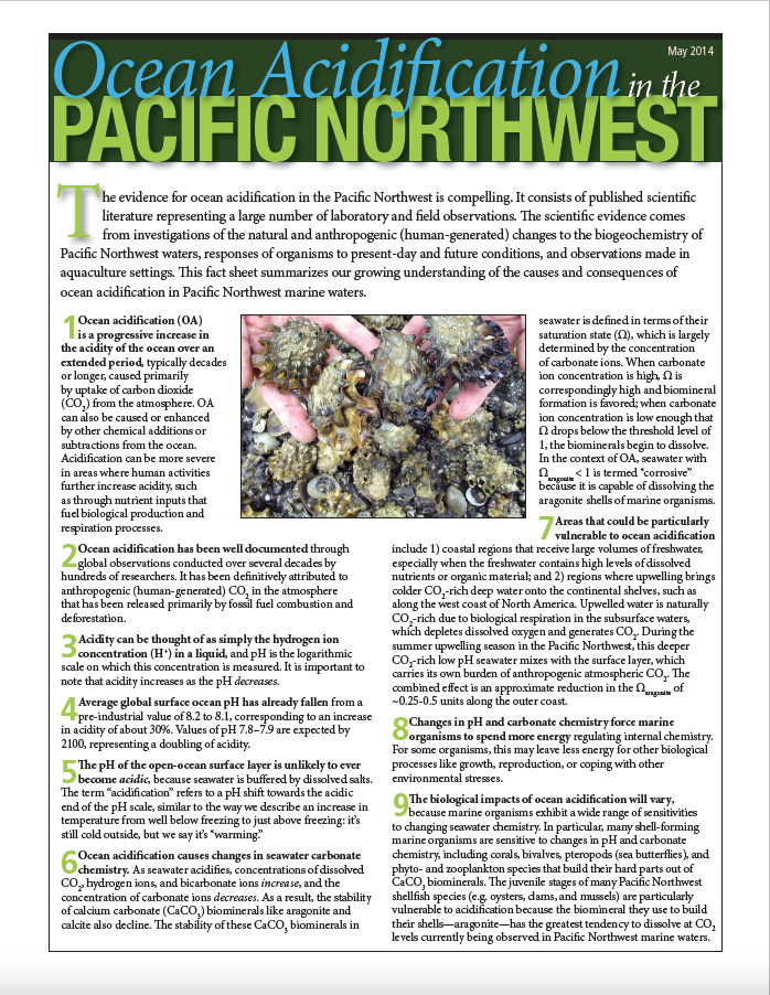 Ocean Acidification in the Pacific Northwest