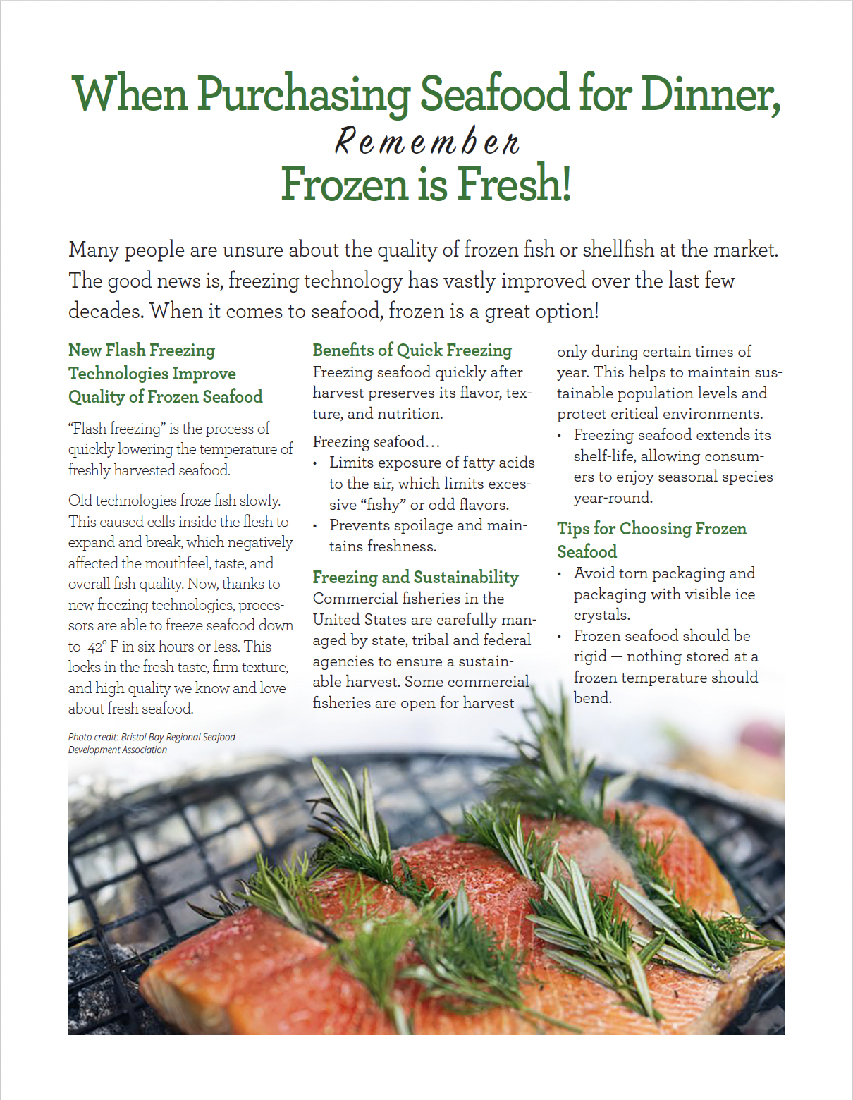 Benefits of Frozen Seafood