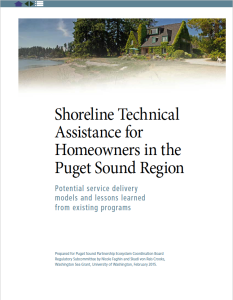 Shoreline Technical Assistance for Homeowners in the Puget Sound Region