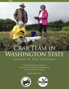 2016 Data Report – Crab Team in Washington State: Report of 2016 Findings