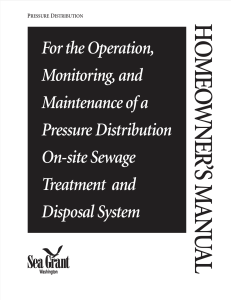 Homeowner’s Manual: Pressure Distribution System