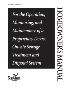 Homeowner’s Manual: Proprietary Device