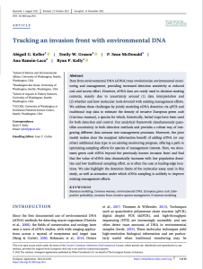 Tracking an invasion front with environmental DNA
