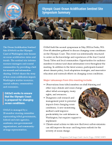 Olympic Coast Ocean Acidification Sentinel Site Symposium Summary