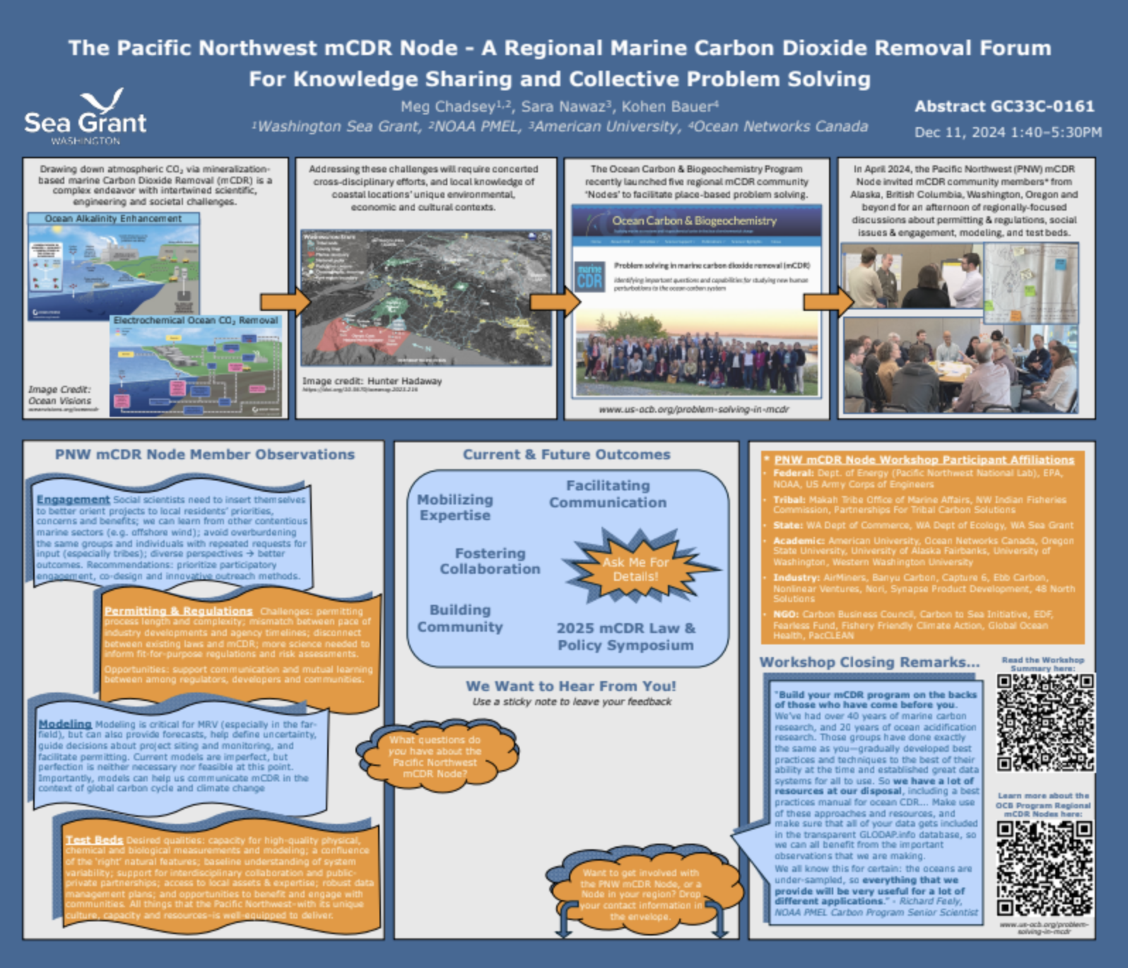 The Pacific Northwest mCDR Node – A Regional Marine Carbon Dioxide Removal Forum For Knowledge Sharing and Collective Problem Solving