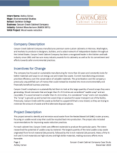 WASI Case Study: Canyon Creek Cabinet Company