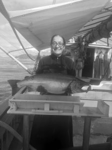 Amy Grondin with a salmon