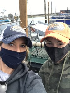 Libie and Teresa wearing masks during the covid-19 pandemic.