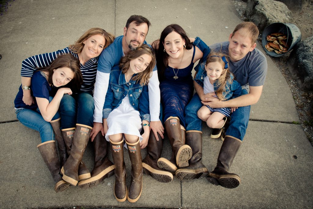 The Cains and the Reeves pose together